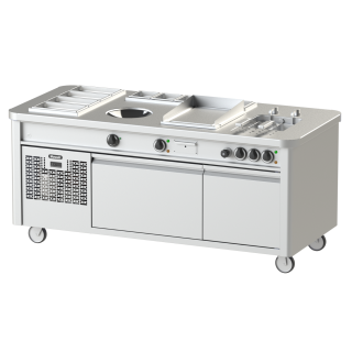 GOURMET STATION – WOK INDUCTION + TEPPANYAKI Modèle NKBL 20-90 WTP