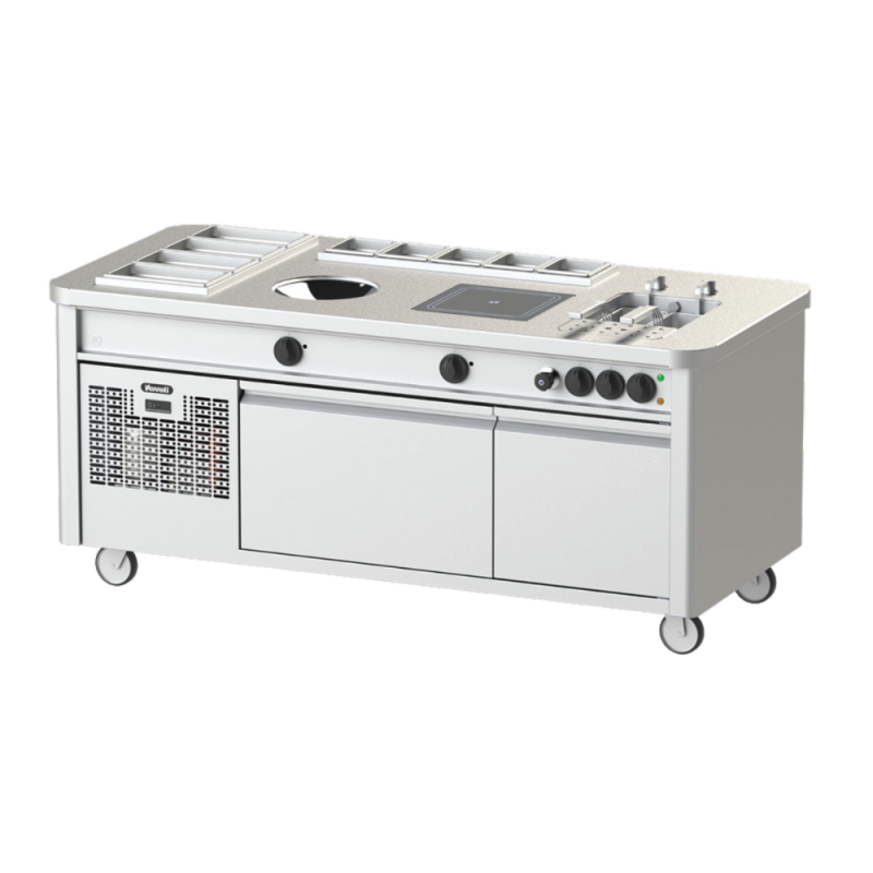 GOURMET STATION – WOK INDUCTION + PLAQUE INDUCTION - Modèle NKBL 20-90 WIP