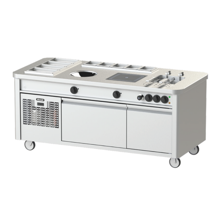 GOURMET STATION – WOK INDUCTION + PLAQUE INDUCTION - Modèle NKBL 20-90 WIP